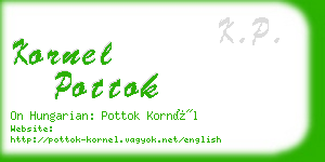 kornel pottok business card